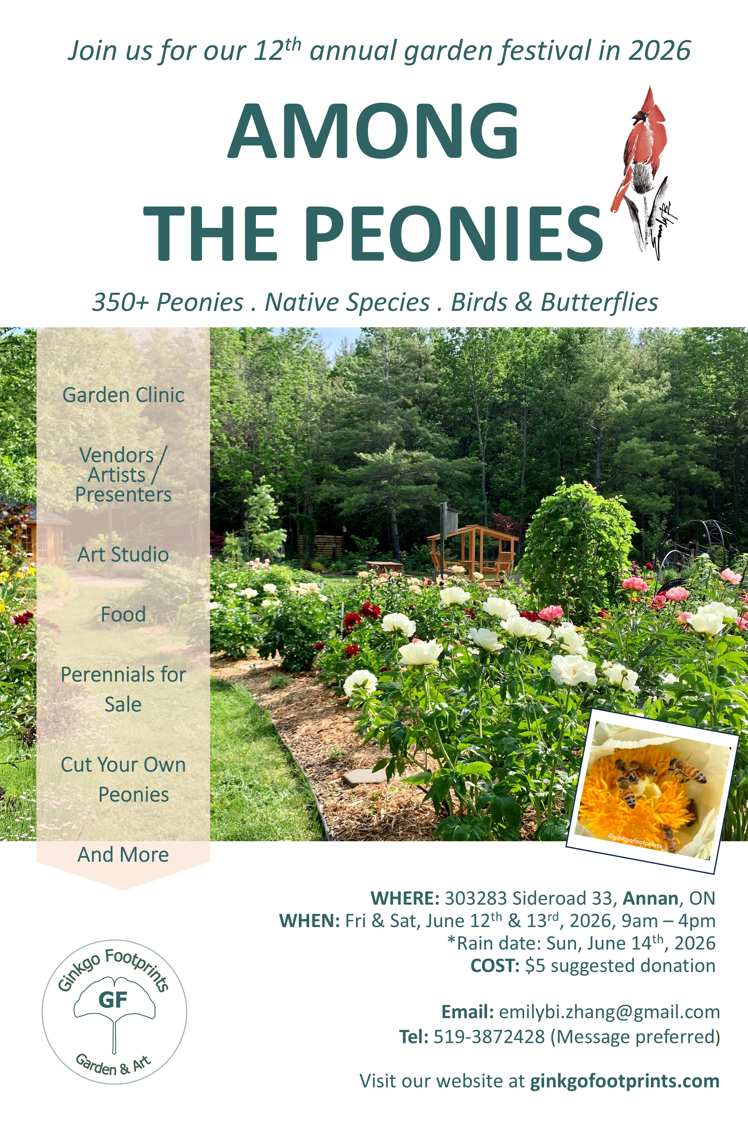 Event image Ginkgo Footprints 12th Annual Garden Festival - Among the Peonies